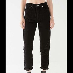Black corduroy jeans